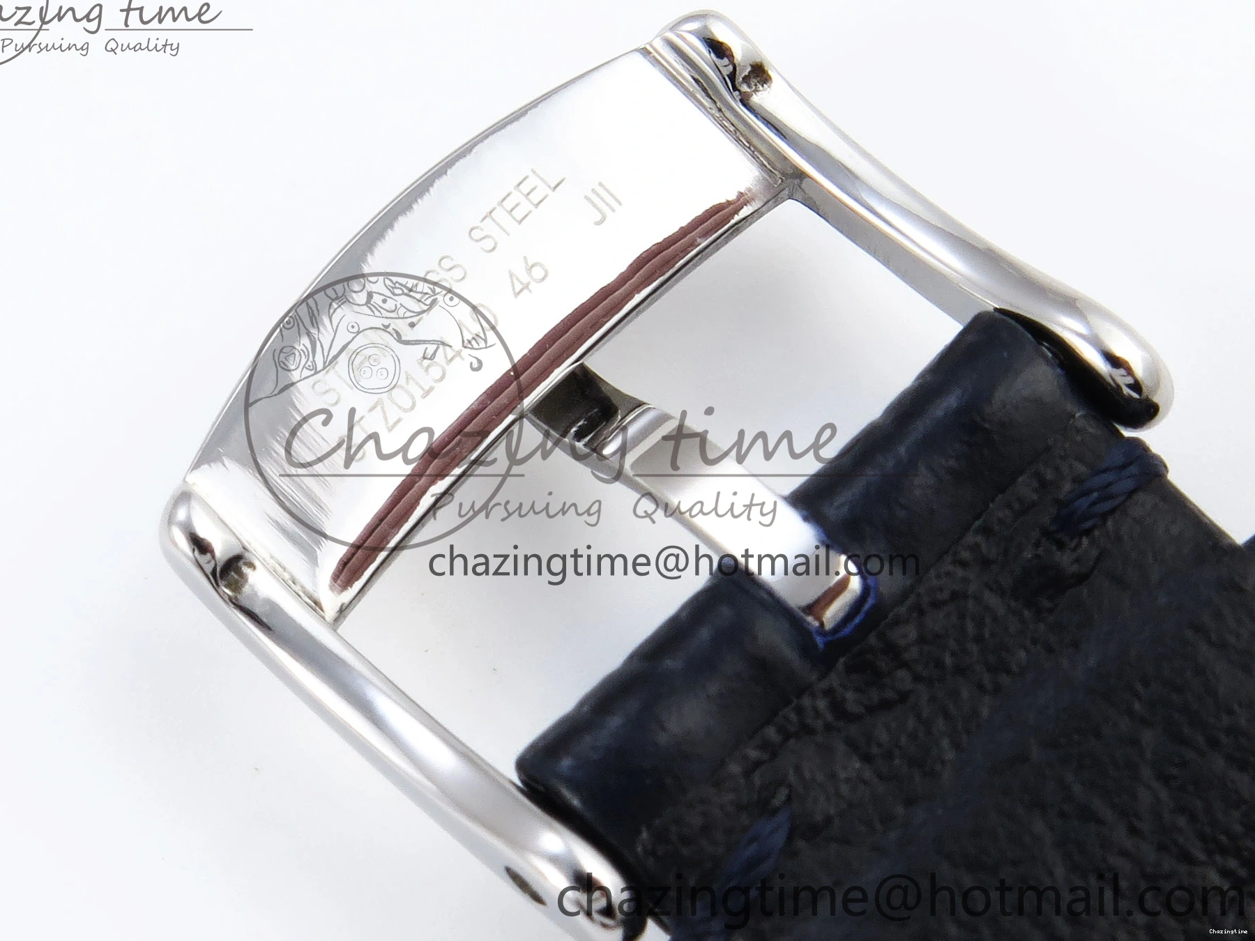 1221 De Ville Power Reserve SS MKF 1:1 Best Edition Black Dial on Black Leather Strap A Packable 7744